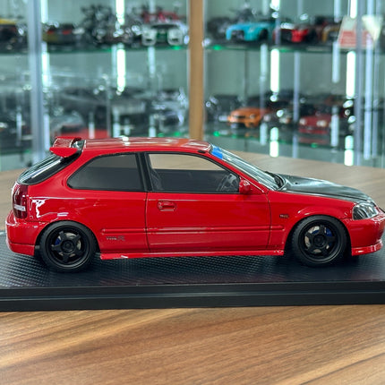 Ignition Model 1:18 Honda Civic EK9 Type R Resin Model Red - collectible scale model car