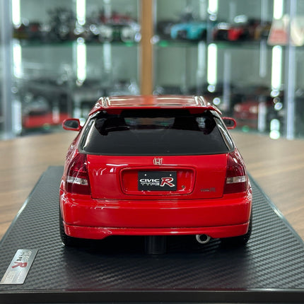 Ignition Model 1:18 Honda Civic EK9 Type R Resin Model Red - premium collector scale model