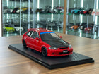 Ignition Model 1:18 Honda Civic EK9 Type R Resin Model Red - detailed collector display model