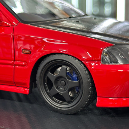 Ignition Model 1:18 Honda Civic EK9 Type R Resin Model Red - scale model for display