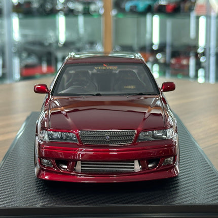 1:18 Ignition Model Toyota Chaser VERTEX JZX100 Red Metallic Resin - studio product photo of the scale model