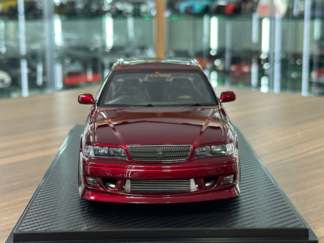 1:18 Ignition Model Toyota Chaser VERTEX JZX100 Red Metallic Resin - studio product photo of the scale model