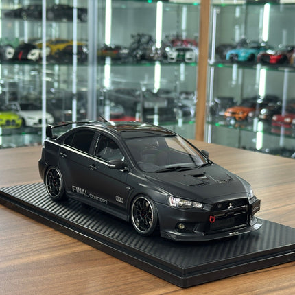 Ignition Model 1:18 Resin Mitsubishi Lancer Evolution X CZ4A Matte Black - detailed collector display model