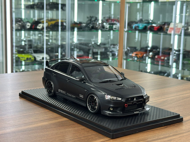 Ignition Model 1:18 Resin Mitsubishi Lancer Evolution X CZ4A Matte Black - detailed collector display model