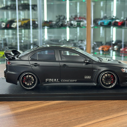 Ignition Model 1:18 Resin Mitsubishi Lancer Evolution X CZ4A Matte Black - fine detailed model replica