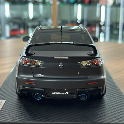 Ignition Model 1:18 Resin Mitsubishi Lancer Evolution X CZ4A Matte Black - premium collector scale model