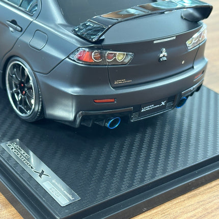 Ignition Model 1:18 Resin Mitsubishi Lancer Evolution X CZ4A Matte Black - scale model for display