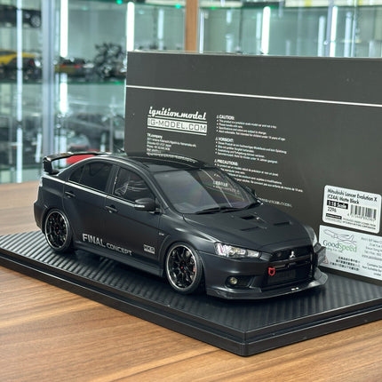 Ignition Model 1:18 Resin Mitsubishi Lancer Evolution X CZ4A Matte Black - collector edition scale model