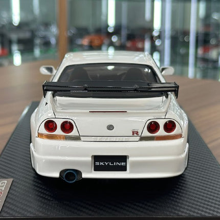Ignition Model 1:18 Nissan Skyline GT-R BCNR33 White Resin Model - premium collector scale model
