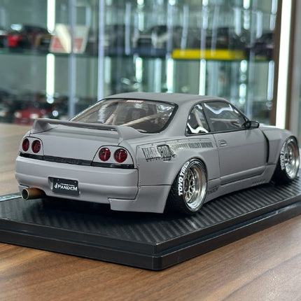 Ignition Model Nissan Skyline GT-R BCNR33 Pandem 1:18 Resin Matte Gray - fine detailed model replica