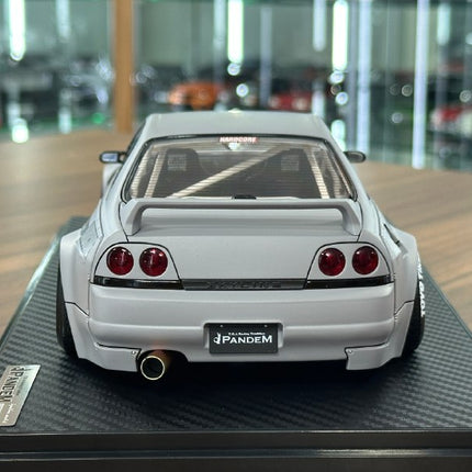 Ignition Model Nissan Skyline GT-R BCNR33 Pandem 1:18 Resin Matte Gray - scale model for display