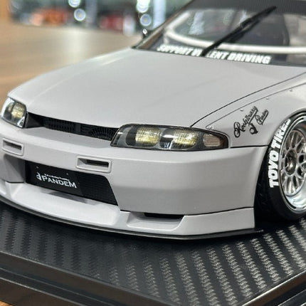 Ignition Model Nissan Skyline GT-R BCNR33 Pandem 1:18 Resin Matte Gray - showroom-quality model replica