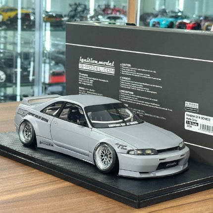 Ignition Model Nissan Skyline GT-R BCNR33 Pandem 1:18 Resin Matte Gray - scale model collectible piece