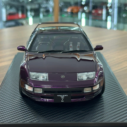 Ignition Model 1/18 Nissan Fairlady Z Z32 2+2 Resin Model Purple - studio product photo of the scale model