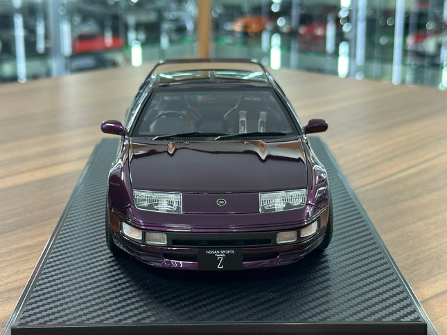 Ignition Model 1/18 Nissan Fairlady Z Z32 2+2 Resin Model Purple - studio product photo of the scale model