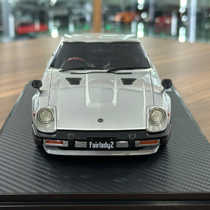 Ignition Model 1:18 Resin Nissan Fairlady Z S130 Silver Limited Edition - studio product photo of the scale model