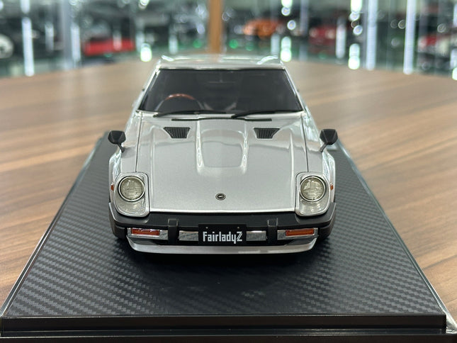 Ignition Model 1:18 Resin Nissan Fairlady Z S130 Silver Limited Edition - studio product photo of the scale model
