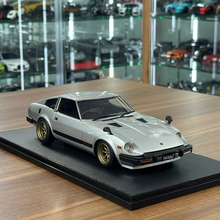 Ignition Model 1:18 Resin Nissan Fairlady Z S130 Silver Limited Edition - detailed collector display model