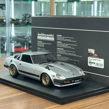 Ignition Model 1:18 Resin Nissan Fairlady Z S130 Silver Limited Edition - detailed model car replica