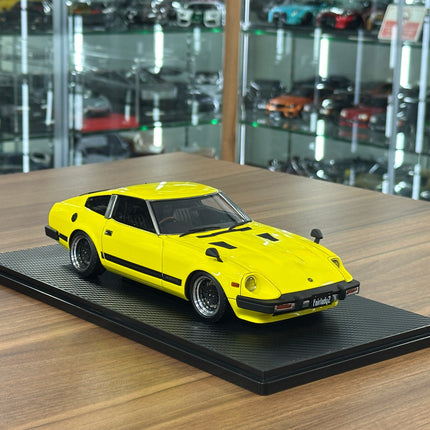 Ignition Model 1:18 Nissan Fairlady Z S130 Yellow Resin Model Car - detailed collector display model
