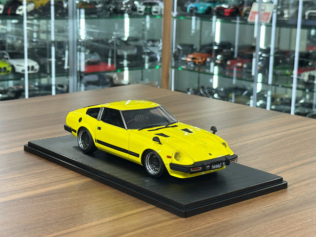 Ignition Model 1:18 Nissan Fairlady Z S130 Yellow Resin Model Car - detailed collector display model