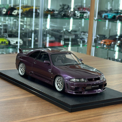Ignition Model 1:18 Resin Nissan Skyline GT-R BCNR33 Midnight Purple - detailed collector display model
