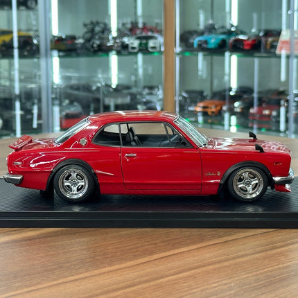 Ignition Model Nissan Skyline 2000 GT-R KPGC10 1:18 Resin Red - collectible scale model car