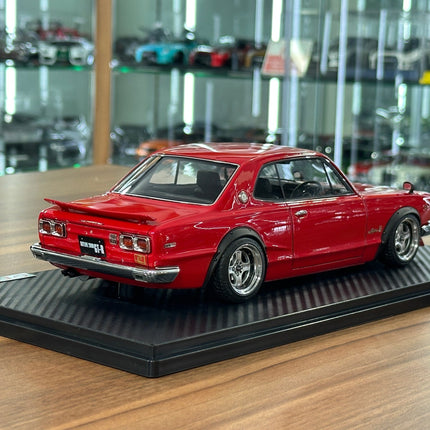 Ignition Model Nissan Skyline 2000 GT-R KPGC10 1:18 Resin Red - fine detailed model replica