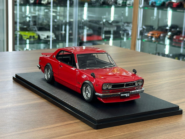 Ignition Model Nissan Skyline 2000 GT-R KPGC10 1:18 Resin Red - detailed collector display model
