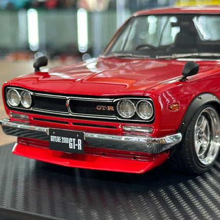 Ignition Model Nissan Skyline 2000 GT-R KPGC10 1:18 Resin Red - showroom-quality model replica