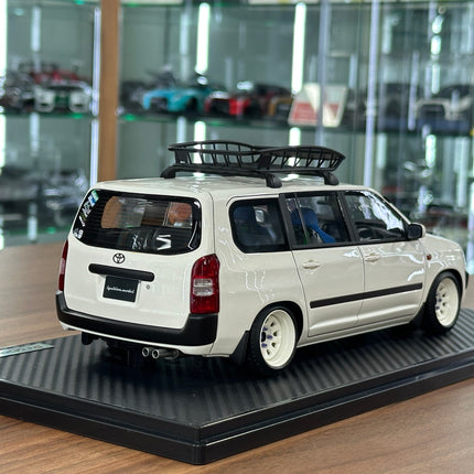 Ignition Model 1:18 Toyota Probox GL NCP51V White Resin - fine detailed model replica