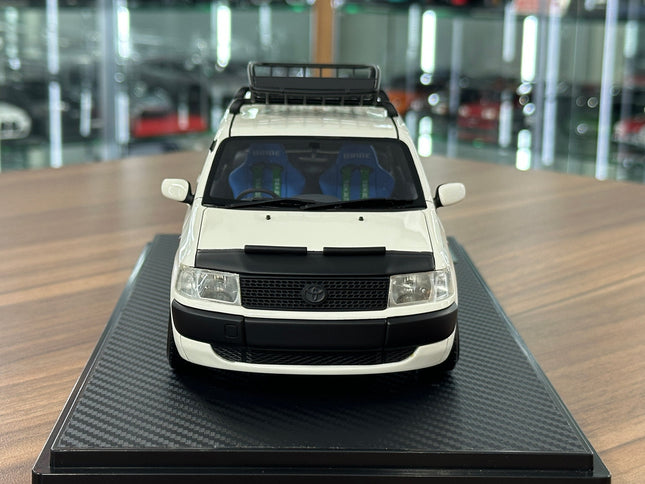 Ignition Model 1:18 Toyota Probox GL NCP51V White Resin - studio product photo of the scale model