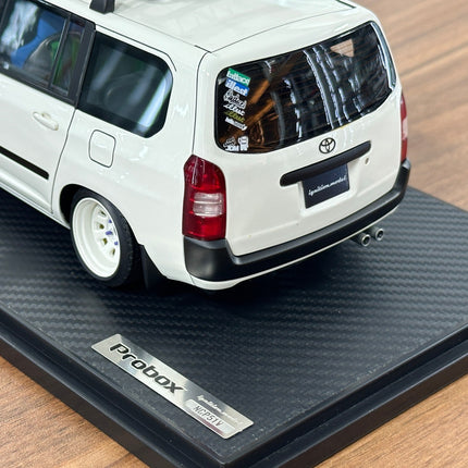 Ignition Model 1:18 Toyota Probox GL NCP51V White Resin - showroom-quality model replica