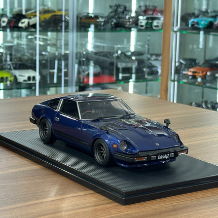 Ignition Model 1:18 Nissan Fairlady Z S130 Blue Metallic Resin Model - detailed collector display model