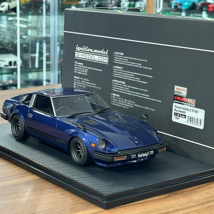 Ignition Model 1:18 Nissan Fairlady Z S130 Blue Metallic Resin Model - scale model collectible piece