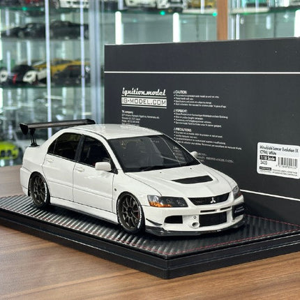Ignition Model 1:18 Resin Mitsubishi Lancer Evolution IX CT9A White - hand-finished display model