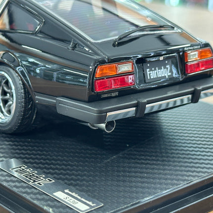 Ignition Model 1:18 Nissan Fairlady Z S130 Resin Model Black/Silver - scale model for display