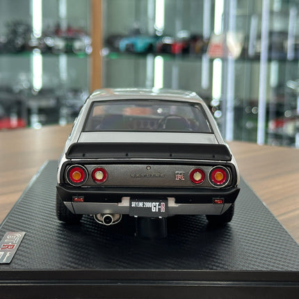 Ignition Model 1:18 Nissan Skyline 2000 GT-R KPGC110 Silver Custom Diecast Model - premium collector scale model