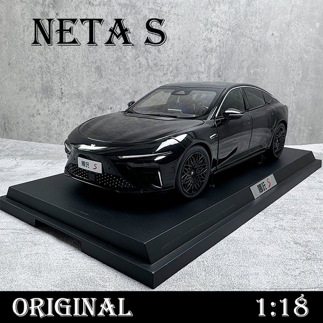 YX Car Model NETA S Sedan 2011 Black 1:18 Diecast Model Car - detailed collector display model