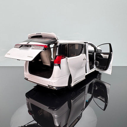 YX Car Model Lexus LM300H LM White 1:18 Diecast Model Car - fine detailed model replica