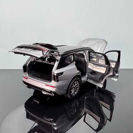 YX Car Model Changan Ford Edge L 2023 Gray 1:18 Diecast Model Car - fine detailed model replica