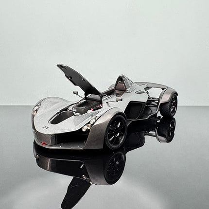 BAC MONO Racing Gray 1:18 Diecast Model Car - scale model for display