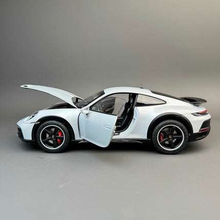 Norev Porsche 911 Dakar 2023 Ice Grey Metallic 1:18 Diecast Model Car - scale model for display
