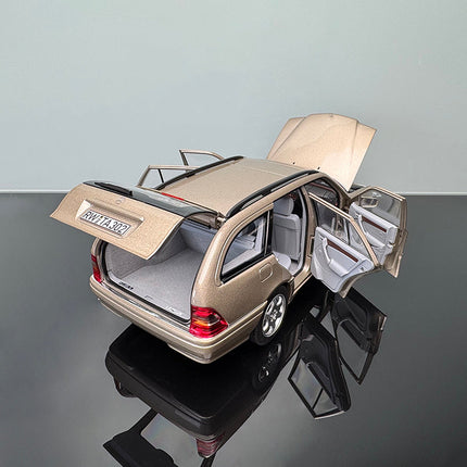 Norev Mercedes-Benz C-Class 1993 Wagon Champagne Silver 1:18 Diecast Model Car - detailed die-cast style model