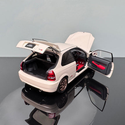 Motorhelix Honda Civic Type R EK9 Mugen Red 1:18 Diecast Model Car - scale model for display