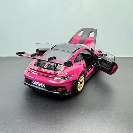 Norev Porsche 911 GT3 RS Rose Red 1:18 Diecast Model Car - scale model for display