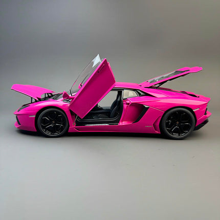 AutoArt Lamborghini Aventador LP700-4 Pink 74660 1:18 Diecast Model Car - detailed die-cast style model