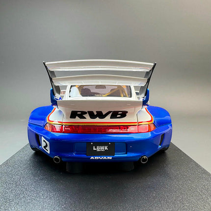 GT Spirit Porsche 911 (993) RWB x Liberty Walk White 1:18 Diecast Model Car - premium collector scale model