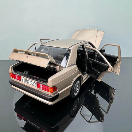 Norev Mercedes-Benz 190E 2.3-16 1984 Gold 1:18 Diecast Model Car - scale model for display