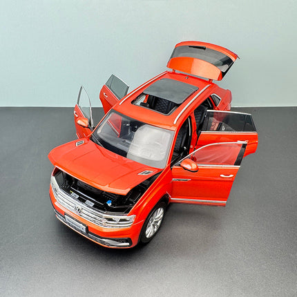 SAIC Volkswagen Original TERAMONT X Orange 1:18 Diecast Model Car - scale model collectible piece